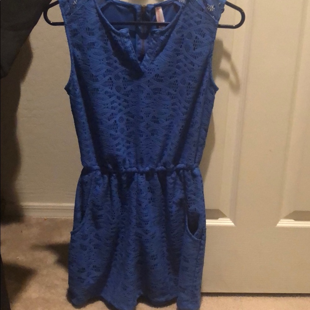 Bright blue romper